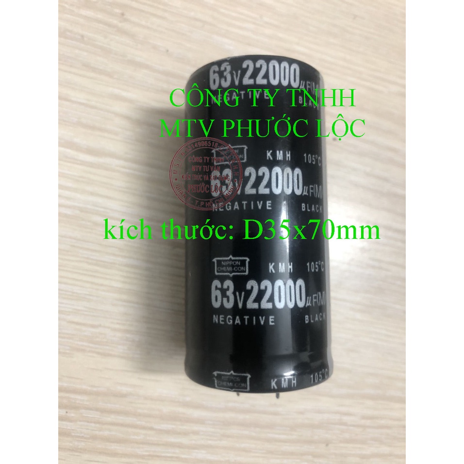 TỤ LỌC NGUỒN AMPLY 63V- 22000 µF