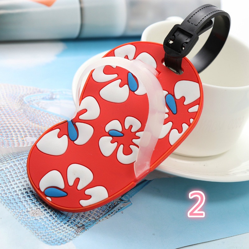 Thẻ Đánh Dấu Hành Lý Hình Dép 3D Bằng Silica gel