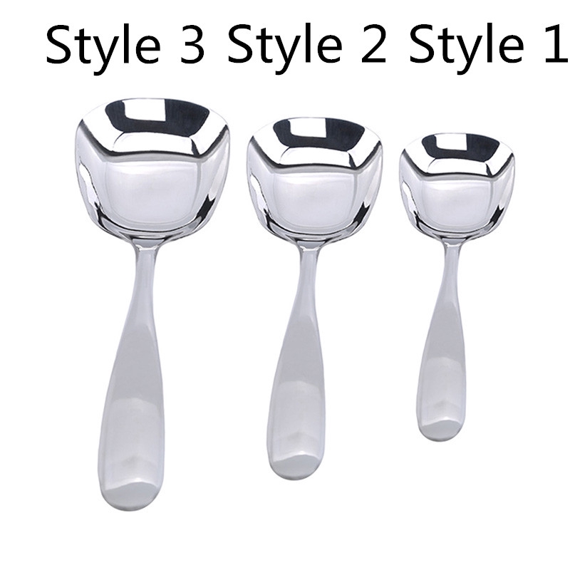 Muỗng Inox Đầu Vuông Phẳng Thiết Kế Sáng Tạo Chuyên Dùng