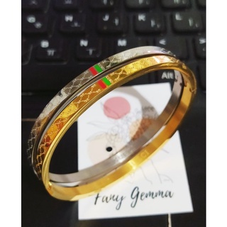 Vòng tay Gucci có khắc chữ không gỉ hàng cao cấp có sẵn