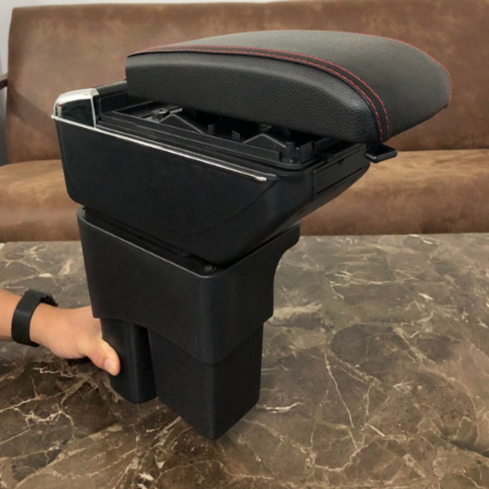 Hộp tỳ tay xe SOLUTO cao cấp tích hợp cổng sạc USB - Bảo hành 12 tháng