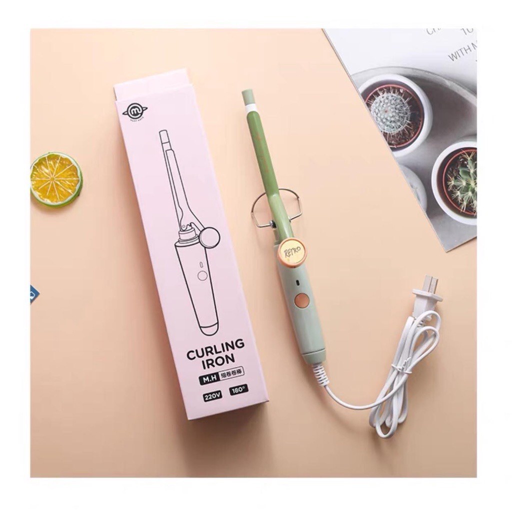 Máy uốn tóc mini, Máy làm tóc tạo lọn xoăn nhỏ Retro 9mm nhỏ gọn tiện lợi nhiều màu sắc