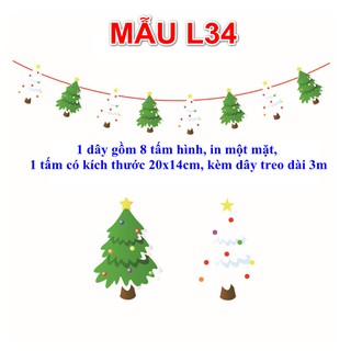 Cờ treo trang trí noel trang trí giáng sinh L34
