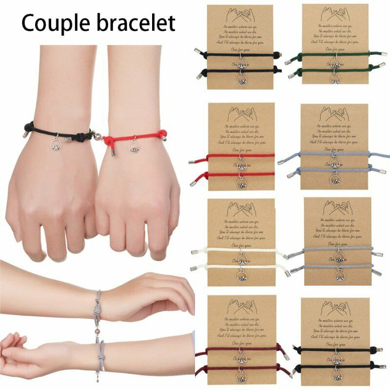Bộ 2 Vòng Tay Nam Châm Sáng Tạo Cho Cặp Đôi