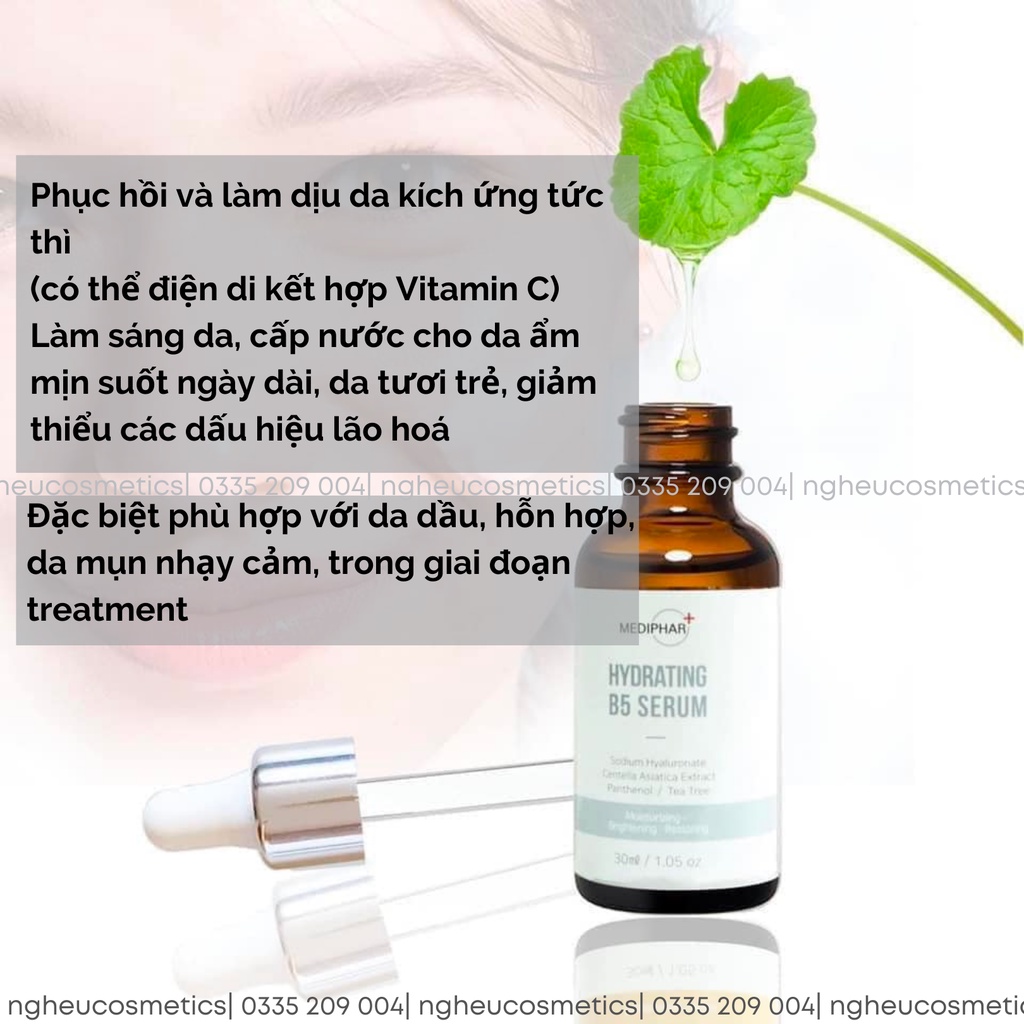 Serum Cho Da Dầu Mụn Phục Hồi Cấp Ẩm Chống Lão Hóa Hydrating B5 Mediphar 30ml