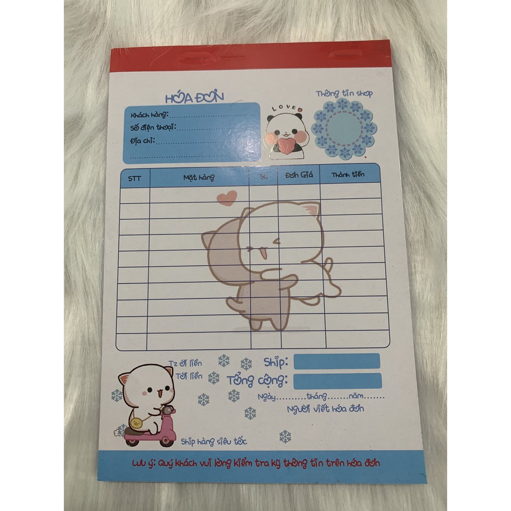 Phiếu Ship Hàng 2L Hoạt Hình Siêu Dễ Thương