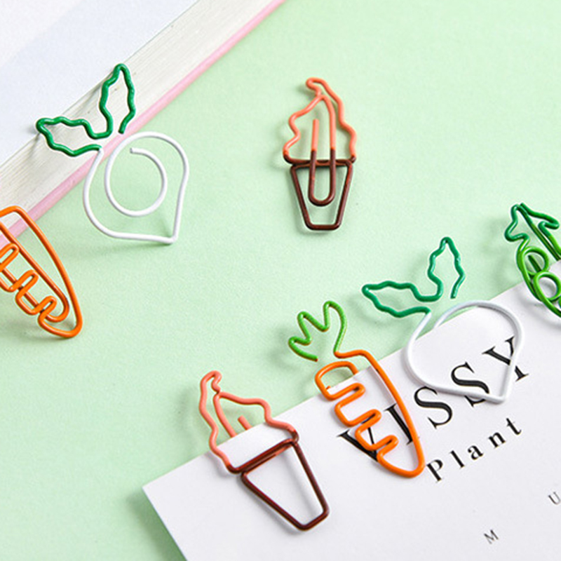 Two-color Carrot Paperclip Ice Cream Paperclip Shape Paperclip Pin YKT