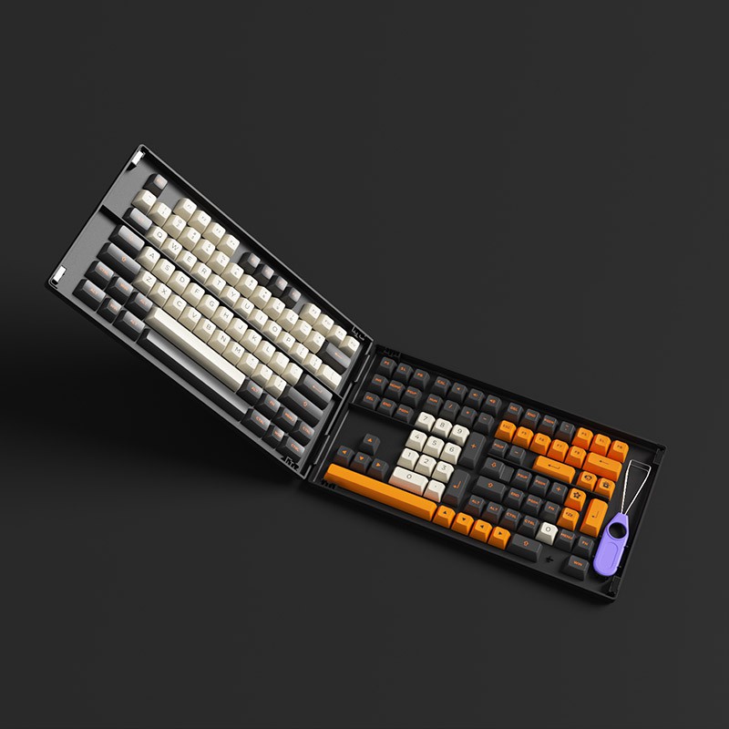 [Mã 44ELSALE2 giảm 7% đơn 300K] Set keycap AKKO Carbon Retro (PBT Double-Shot/ASA profile/158 nút)