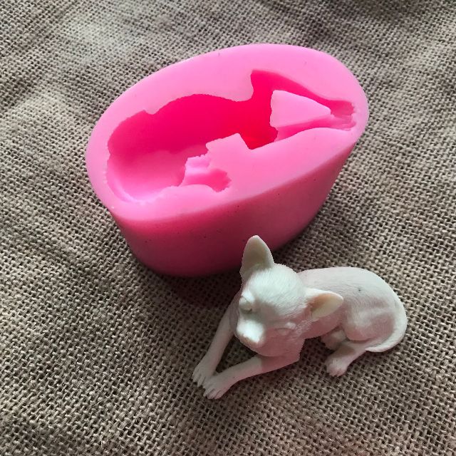 Khuôn silicon 4D 3 con chó Mã SG1301