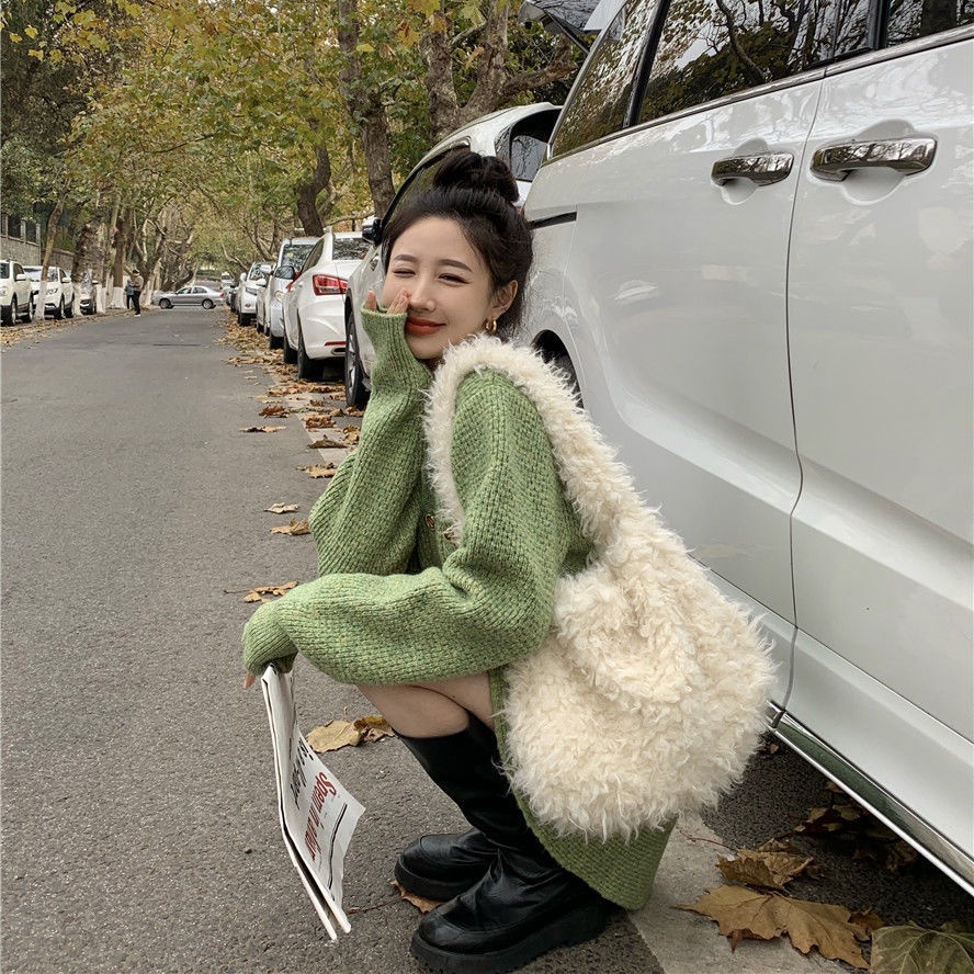 Bộ Áo Khoác cardigan + Chân Váy Lưng Cao Thời Trang Nữ Tính