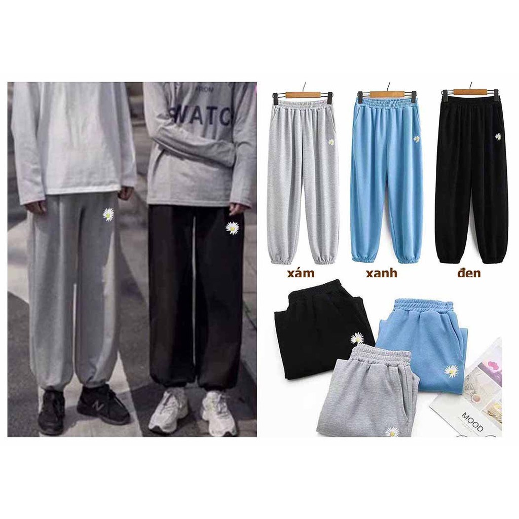 ❤️ GIÁ SỈ - SIÊU PHẨM ❤️ QUẦN NỈ IN HOA CÚC CHÂN BO LƯNG THUNG, QUẦN JOGGER NAM NỮ VẢI THUN BÔNG PHONG CÁCH THỂ THAO | BigBuy360 - bigbuy360.vn