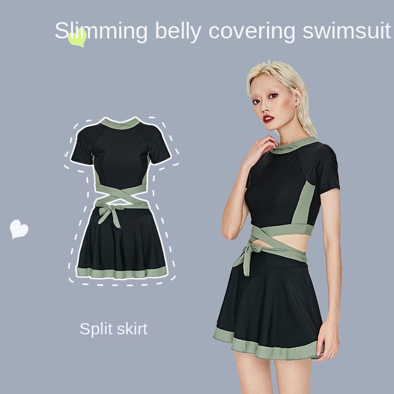 Bộ Đồ Bơi Tay Ngắn Che Phủ Bụng Phong Cách Hàn Quốc Thời Trang Cho Nữ | BigBuy360 - bigbuy360.vn