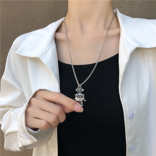  Vòng Cổ Mặt Robot Mini Phong Cách Hip Hop