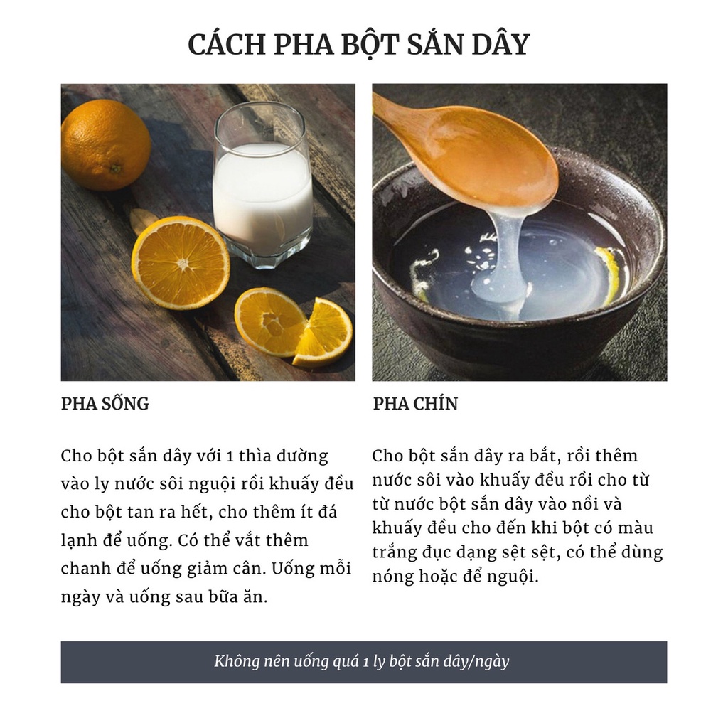 Bột sắn dây nguyên chất CONA 300g tốt cho sức khỏe, làm đẹp da, tăng kích thước vòng 1, không pha trộn