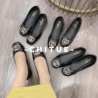 Giày Bệt Búp Bê GG Đen Mới