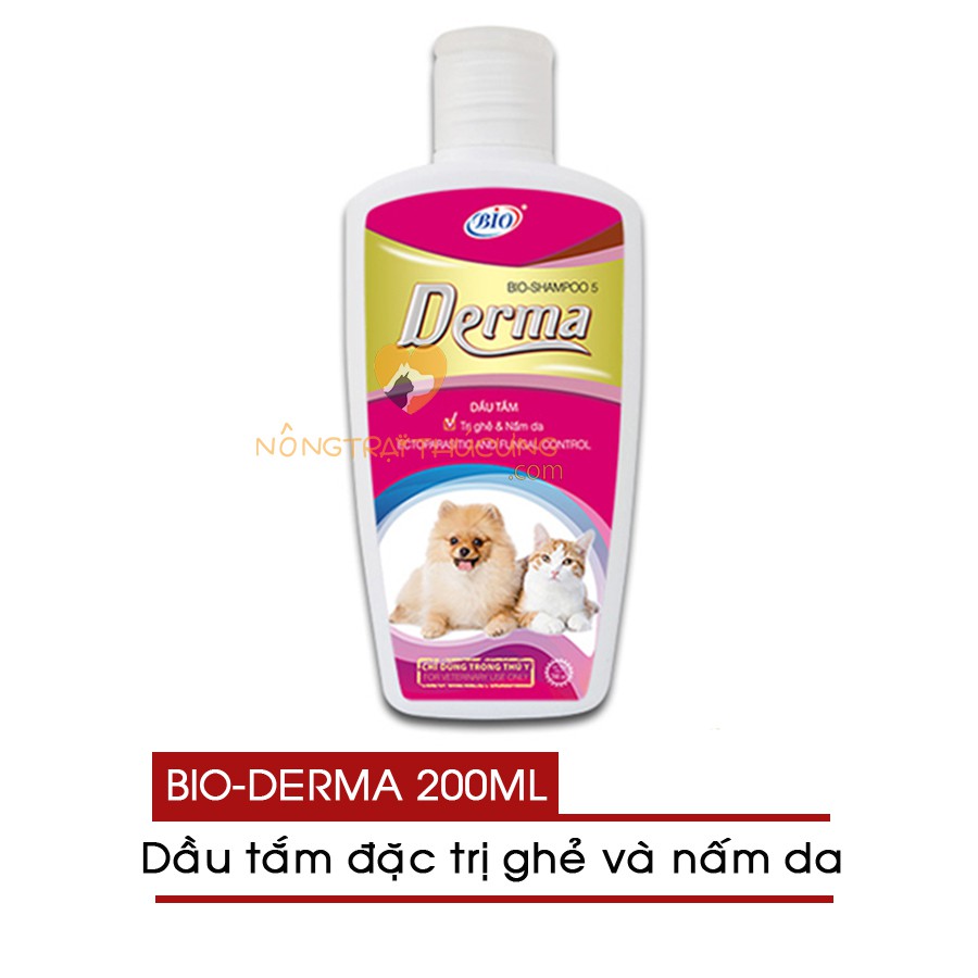 Sữa tắm Bio Derma 200ml cho chó mèo bị ghẻ, viêm da, nấm da