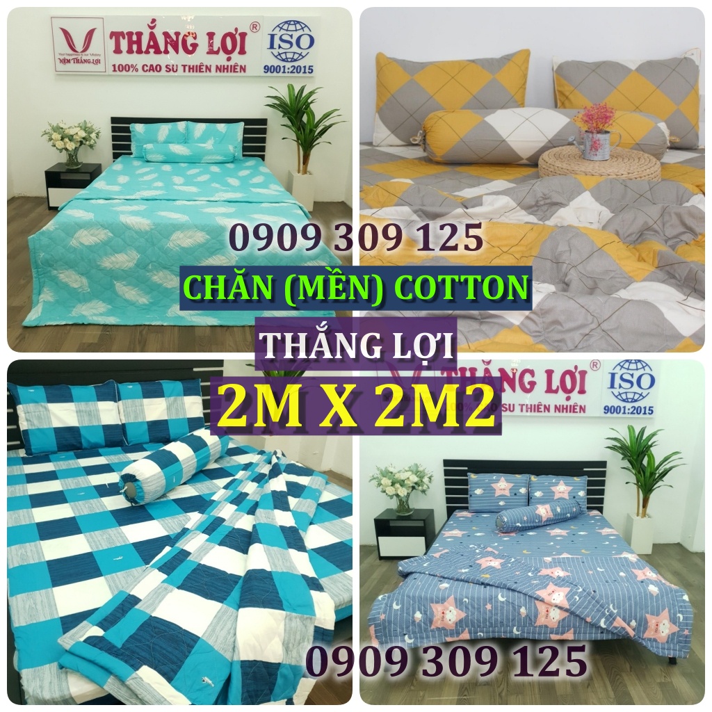 (size lớn) Chăn mền Thắng lợi cotton, IN LOGO ( kích thước 2mx2m2)