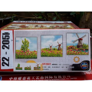 Tranh đính đá phong cảnh ghép 3 bức DF2601