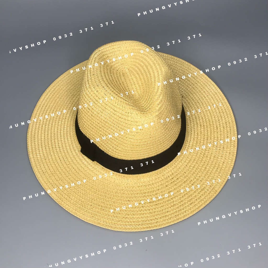(LOẠI DÀY) Mũ cói PANAMA unisex NAM NỮ- nón đi biển che nắng