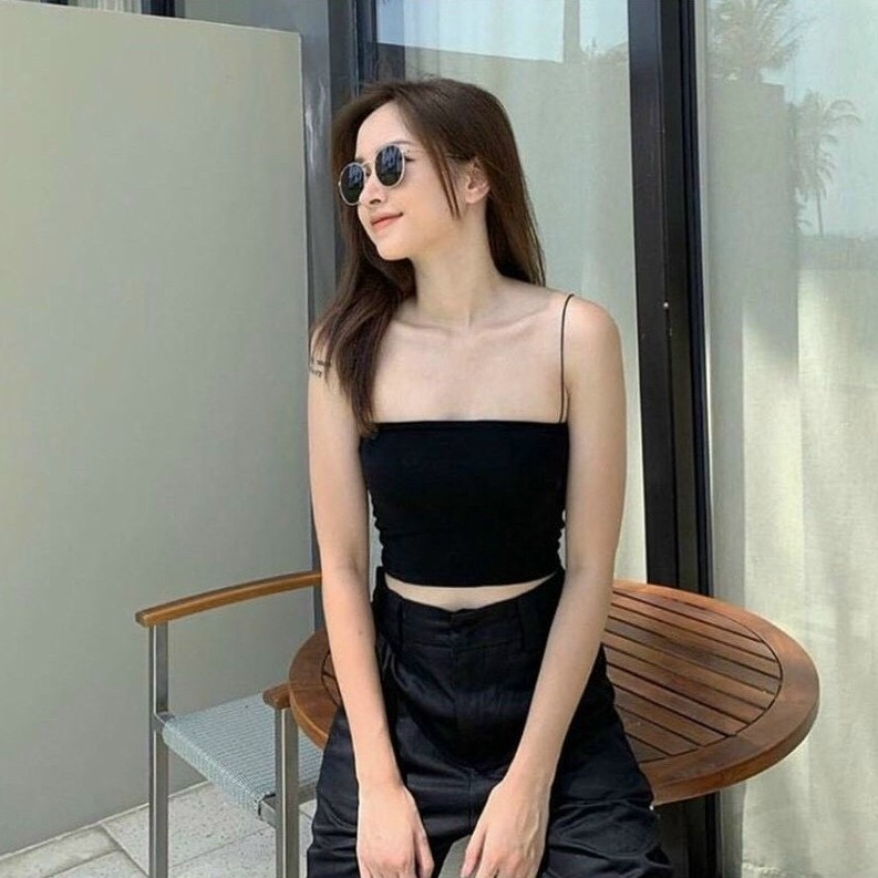 [ Mã WASTAPR giảm 10K đơn 50K] Áo croptop, áo 2 dây cực sexy, cuốn hút chất thun mềm mịn không xù dễ phối đồ (40-50KG) | BigBuy360 - bigbuy360.vn