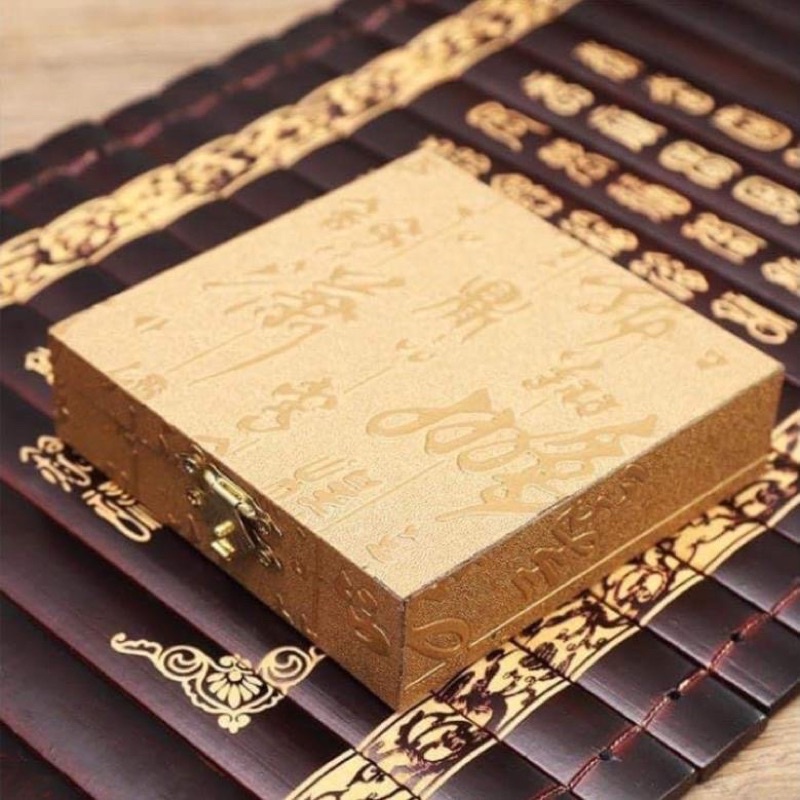 Sll ib- hộp gấm gỗ lót lụa đựng vòng tay, trang sức, đá quý
