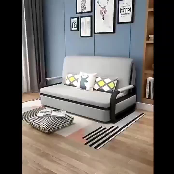 Sofa giường thông minh gấp gọn, giường sofa thông minh gấp gọn có ngăn chứa, khichs thước 150cm (tặng gối) | BigBuy360 - bigbuy360.vn