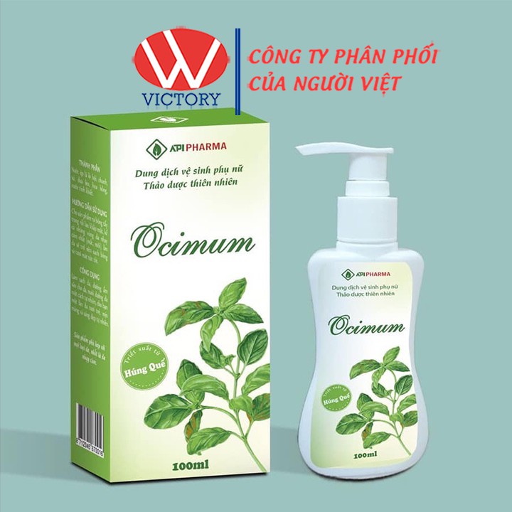 Dung dịch vệ sinh phụ nữ Ocimum - Chiết xuất từ húng quế -  Chai 100ml - Victorypharmacy