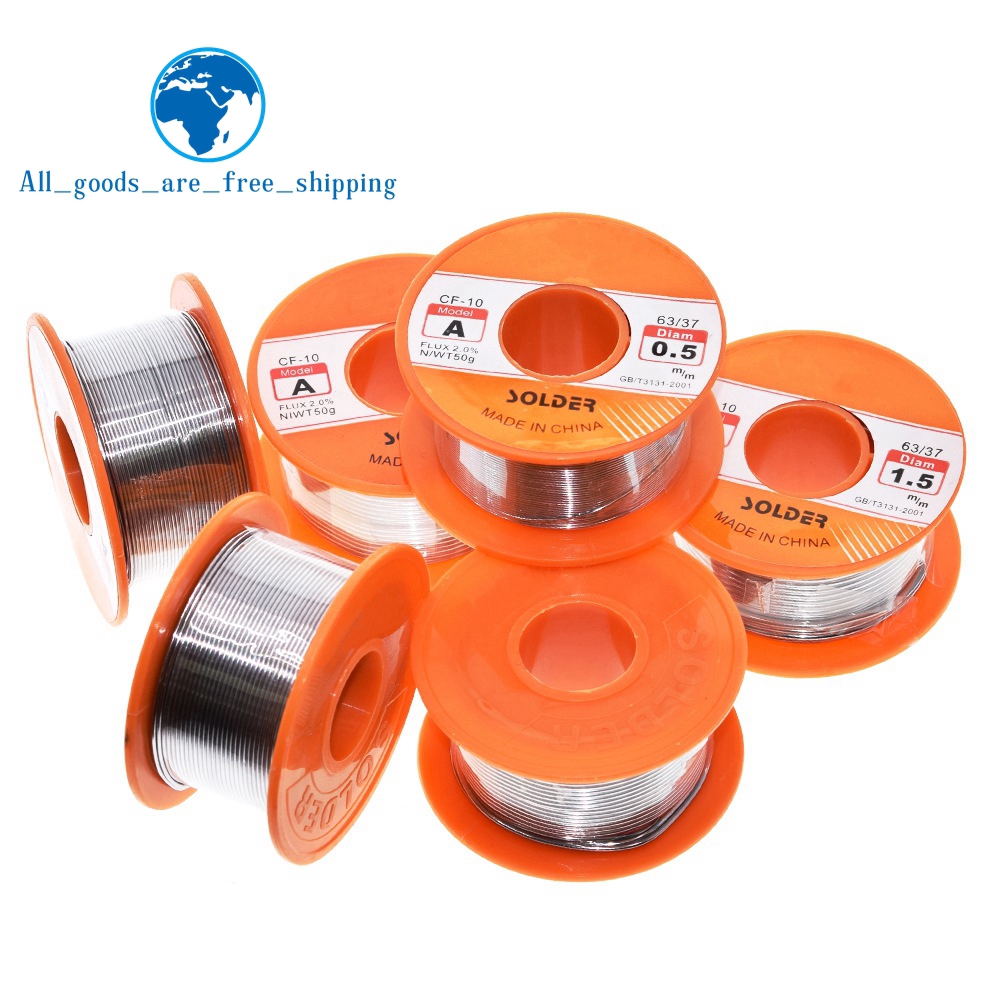 Cuộn Dây Chì Hàn Tzt 0.6 / 0.8 / 1 / 1.2 / 1.5mm 63 / 37 Flux 2.0% 45ft
