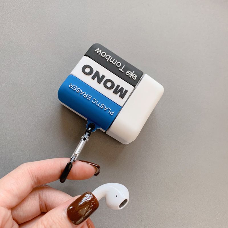 Vỏ Bọc Bảo Vệ Hộp Sạc Tai Nghe Air Pods Hình Cục Tẩy Độc Đáo
