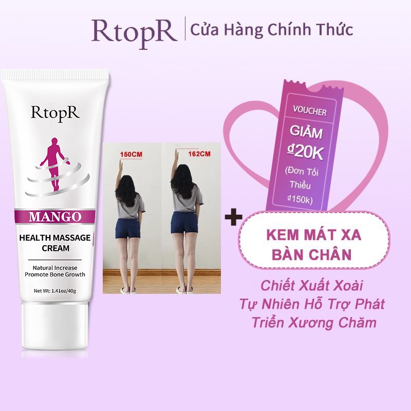 Kem mát xa bàn chân RTOPR chiết xuất xoài tự nhiên hỗ trợ phát triển xương chăm sóc sức khỏe hiệu quả 40g
