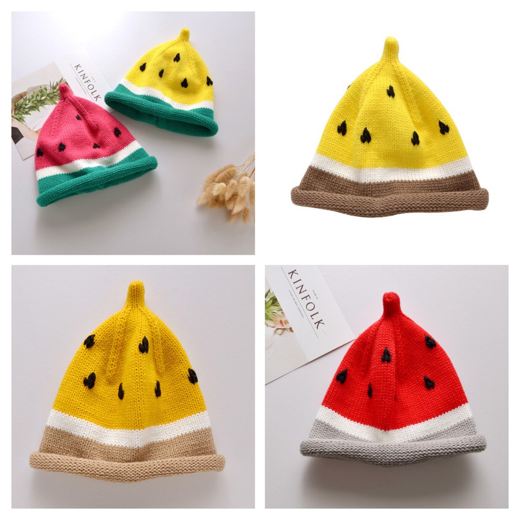 Mũ len quả dưa hấu cute cho bé