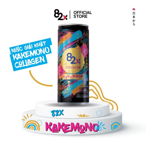 82X Nước uống giải khát Collagen Kakemono 245ml/lon ( 1 lon)
