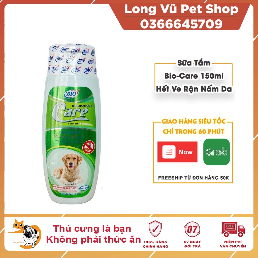Sữa tắm Bio care đặc trị ve rận, bọ chét cho chó mèo