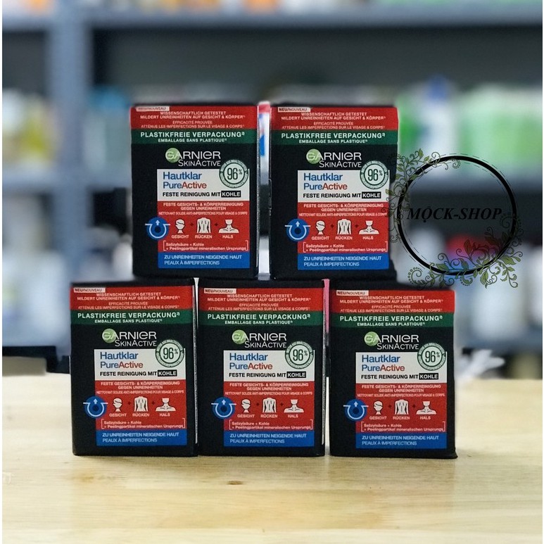 Xà phòng làm sạch da ngăn ngừa mun mặt, cổ và lưng Ganier 100g hàng nội địa Đức đủ bill