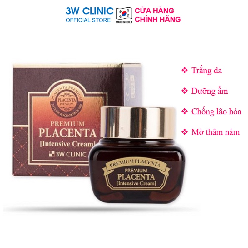 Kem dưỡng da chống lão hóa làm trắng dưỡng ẩm Chiết xuất từ nhau thai cừu 3W Clinic Hàn Quốc 50ml