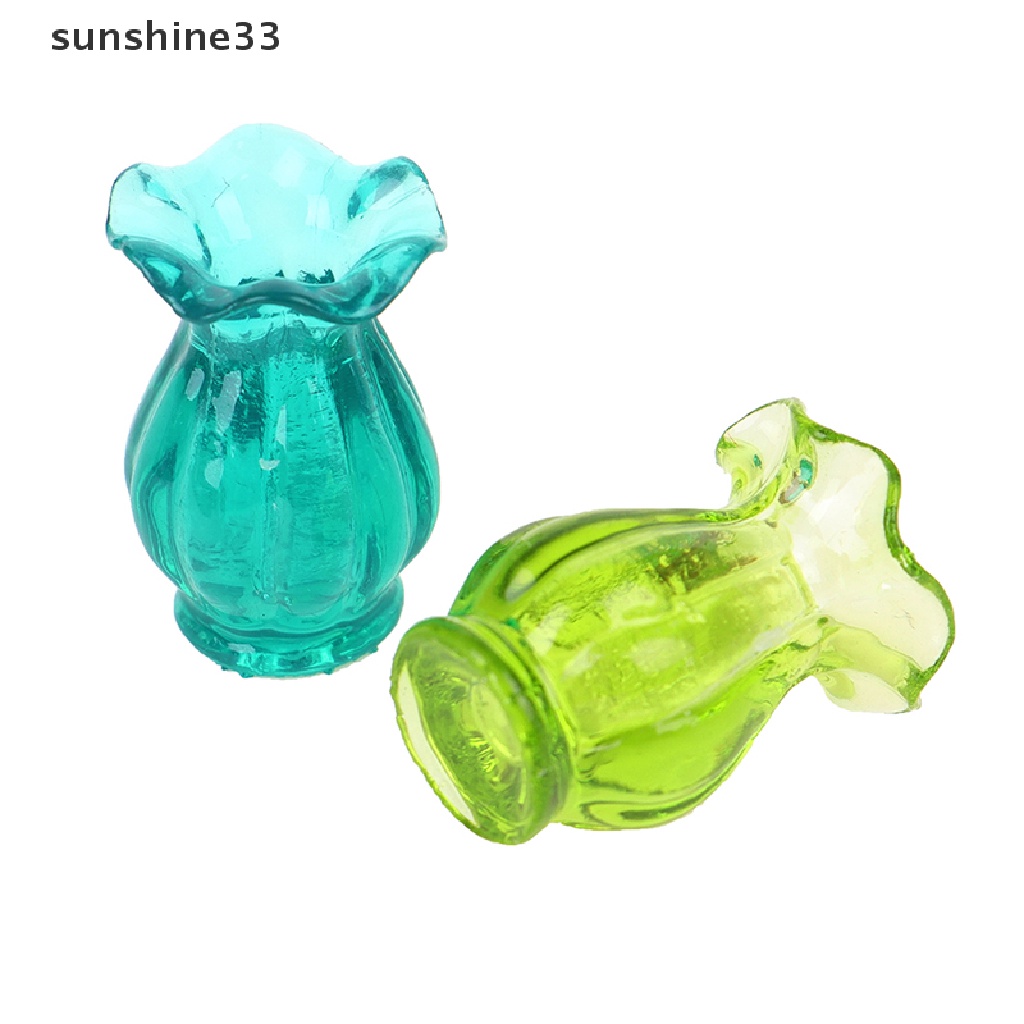 SU Dollhouse Miniatures 1:12 Mini Ceramic Pot DIY Ceramic Ornament Decora vase n