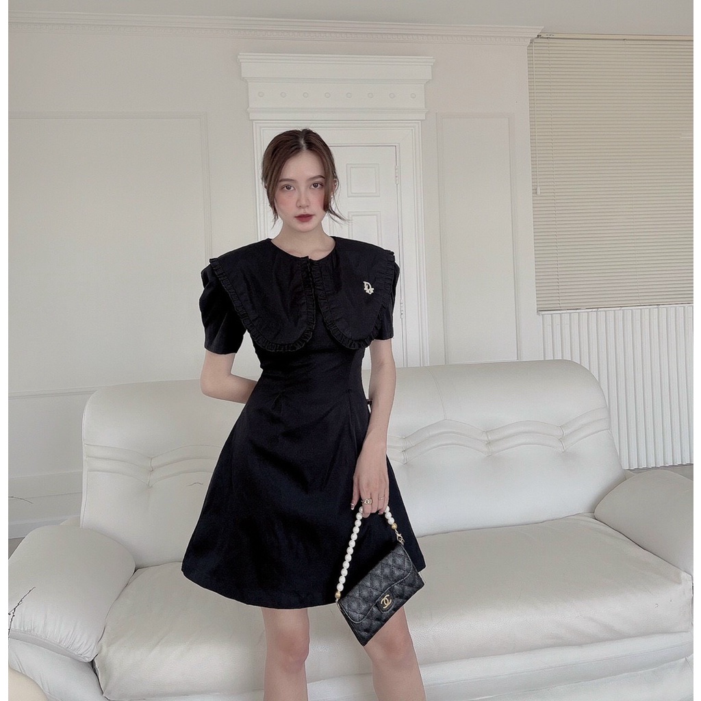 ĐẦM XÒE CỔ VIỀN BÈO TIỂU THƯ THANH LỊCH