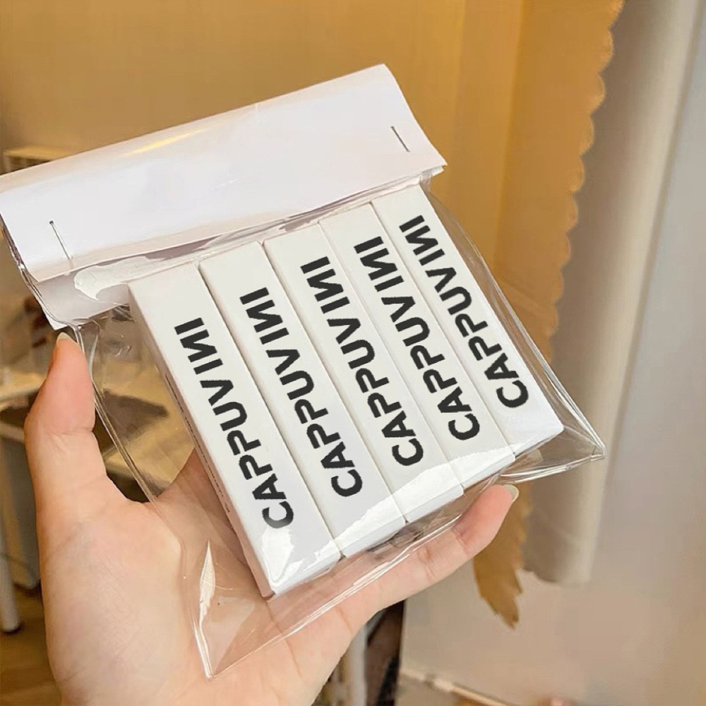 [Hàng mới về] Son dưỡng môi CAPPUVINI mềm mịn 3D không dính cốc dưỡng ẩm không phai màu thiết kế ống trắng thời trang | BigBuy360 - bigbuy360.vn