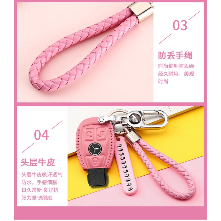 Bao Da Đựng Chìa Khóa Xe Hơi Mercedes Benz A B C E S Class W204 W205 W212 W213 W176 GLC CLA AMG W177