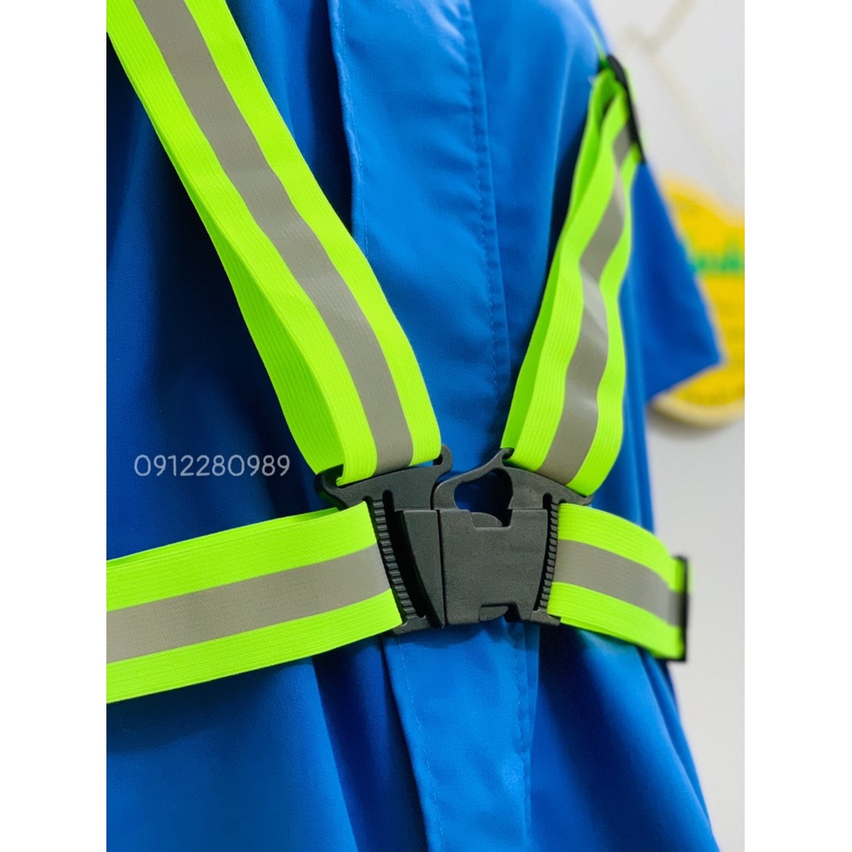 Dây đai phản quang thun co dãn để đi đêm, đi phượt, bảo hộ lao động _ Hình chụp thật