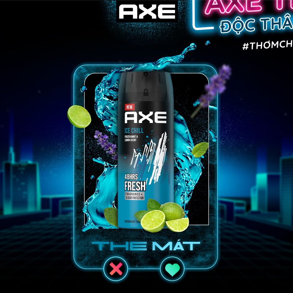 Xịt ngăn mùi toàn thân Axe Ice Chill 135ml