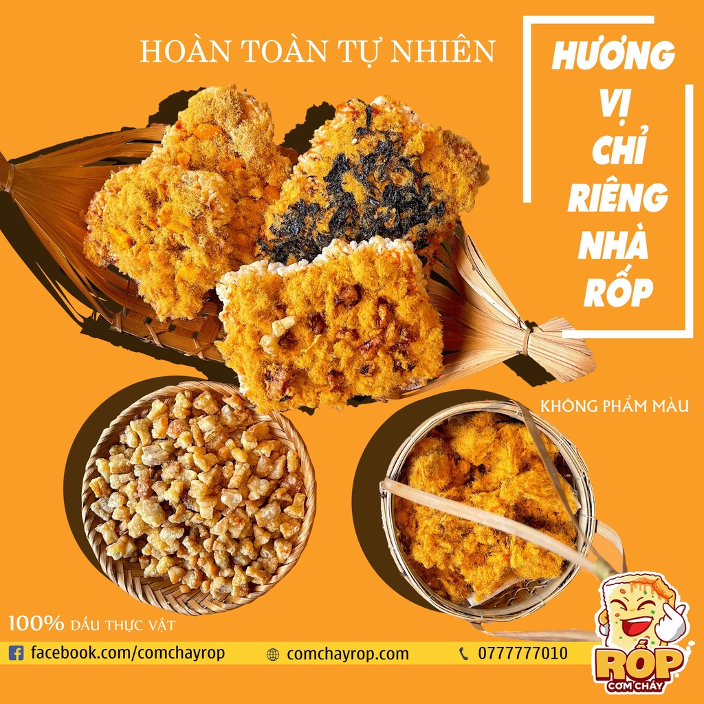 Cơm Cháy Rốp tóp mỡ chà bông loại 80 gram
