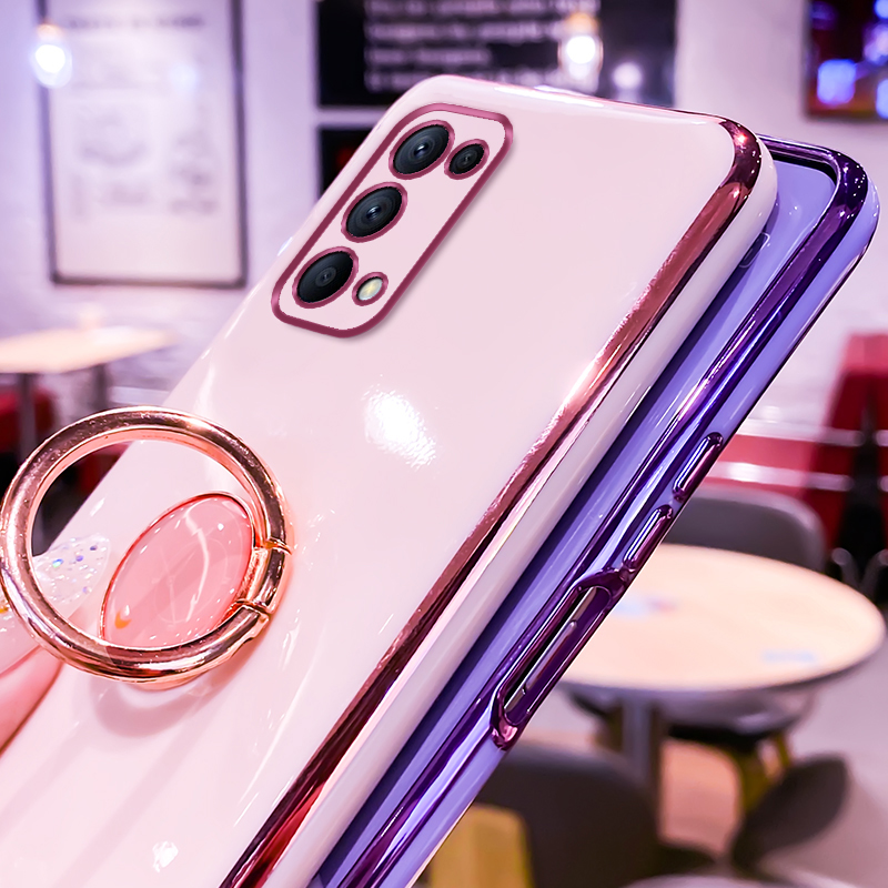 Ốp điện thoại mềm có nhẫn đeo từ tính cho OPPO Reno 5 Pro 5G Reno5 Pro+ Reno5 4G