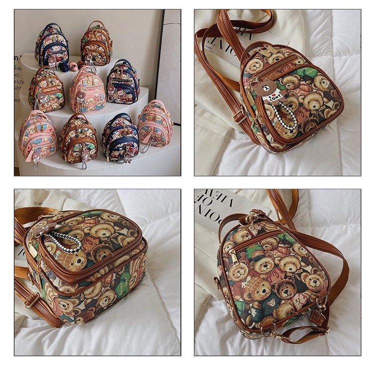 Ba Lô In Hình Gấu Thời Trang Dành Cho Nữ