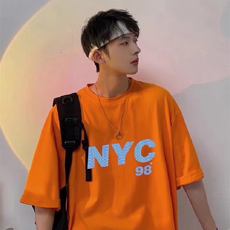 Áo Thun Tay Ngắn Dáng Rộng In Chữ Phong Cách Hip Hop Nhật Bản Thời Trang Mùa Hè Cho Nam Cỡ M-5XL