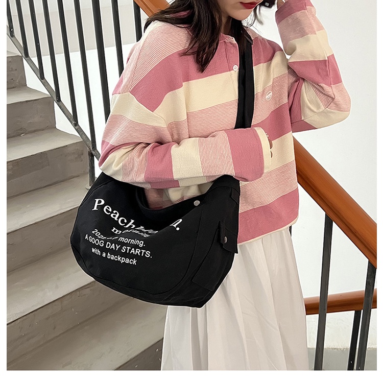 Túi Đeo Chéo Nữ vải canvas Túi Đeo Vai đi học đi chơi phong cách Hàn Quốc