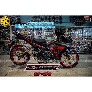 tem rời exciter 150 đen đỏ mxking