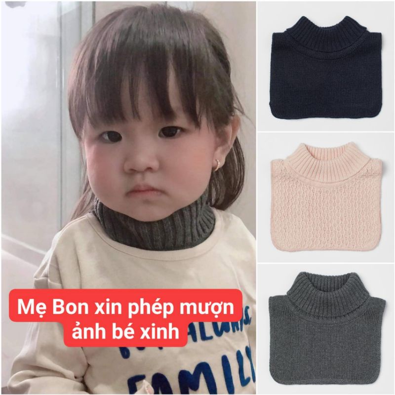 (FORM NHỎ, 6m-2y) Khăn cổ len dạng chui đầu HM UK/JP chính hãng
