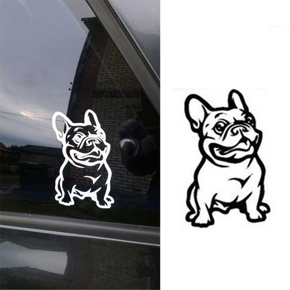 Keo dán xe hơi 3D tùy chỉnh dễ thương Chó Bulldog Pháp / Vật nuôi Vinyl Xe hơi Decal trang trí