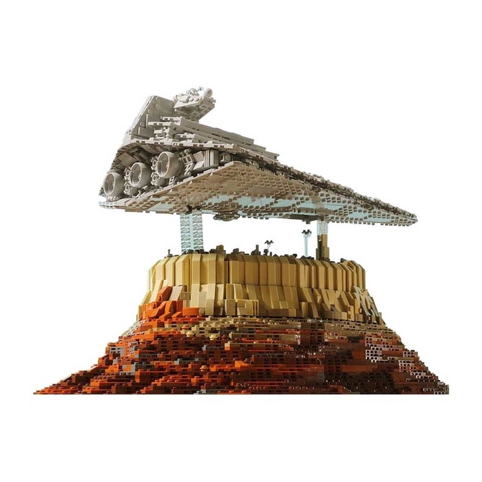 Lắp ráp nonlego star wars Mould king  21007 Tàu Đế Chế Tiếp Cân Thành Phố Jedha 5162 Mảnh
